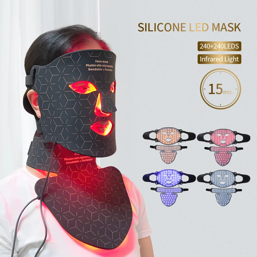 LumiSkin LED Mask Face With Neck 4 Colors