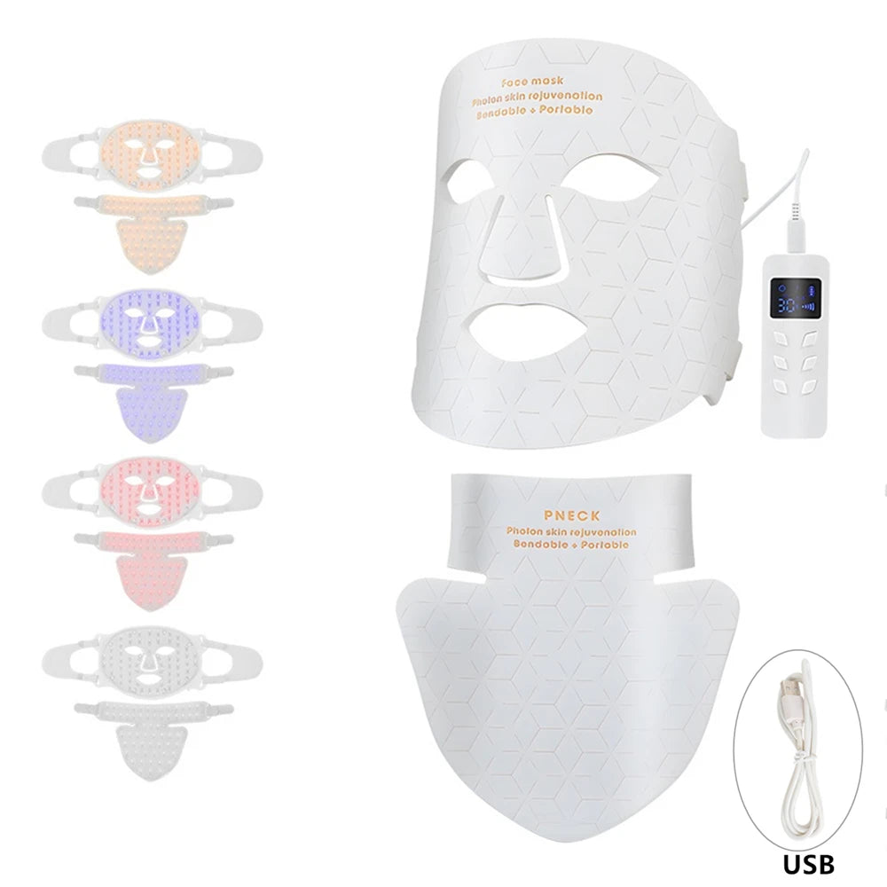 LumiSkin LED Mask Face With Neck 4 Colors